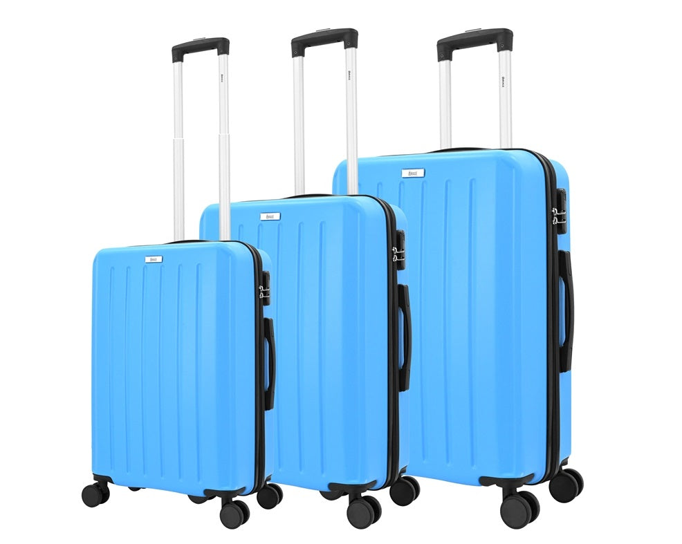 Alisa ABS Hard shell Lightweight 360 Dual Spinning Wheels Combo Lock 28" 24", 20" 3 Piece Luggage Set