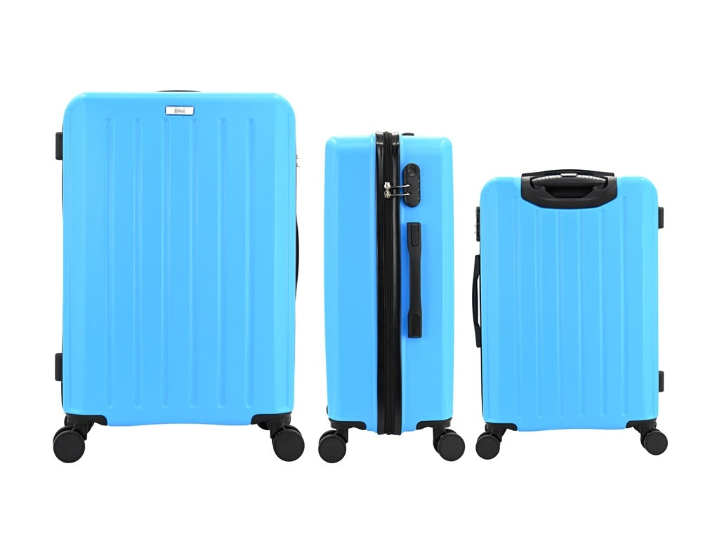 Alisa ABS Hard shell Lightweight 360 Dual Spinning Wheels Combo Lock 28" 24", 20" 3 Piece Luggage Set