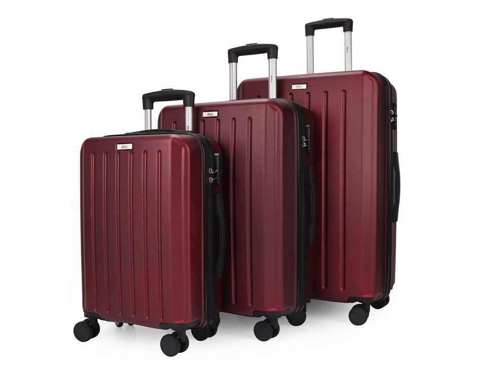 Alisa ABS Hard shell Lightweight 360 Dual Spinning Wheels Combo Lock 28" 24", 20" 3 Piece Luggage Set