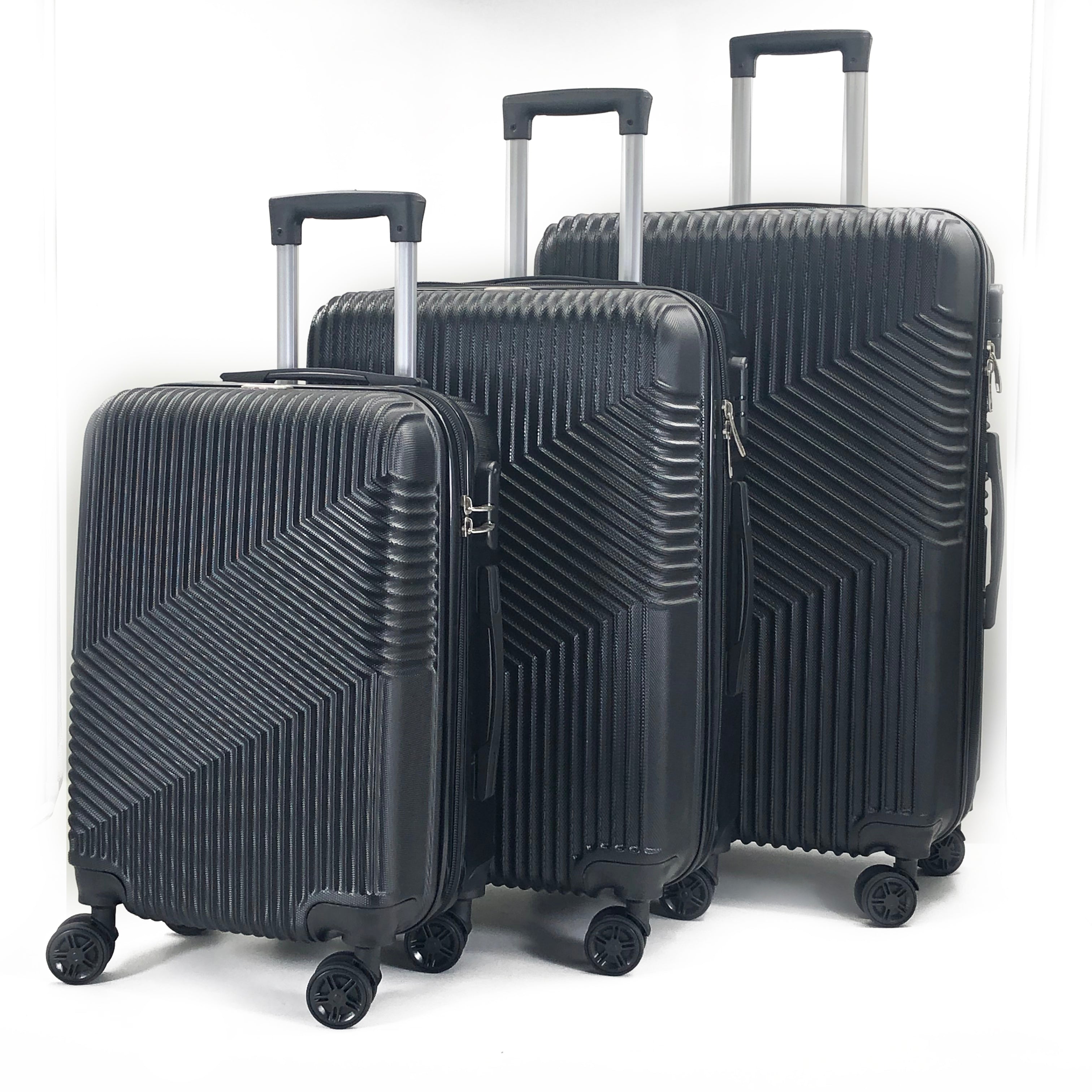 Aida ABS Hard shell Lightweight 360 Dual Spinning Wheels Combo Lock 28" 24", 20" 3 Piece Luggage Set